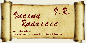 Vucina Radoičić vizit kartica